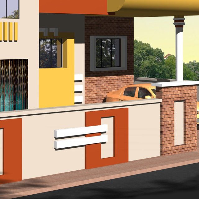 home front boundary wall design