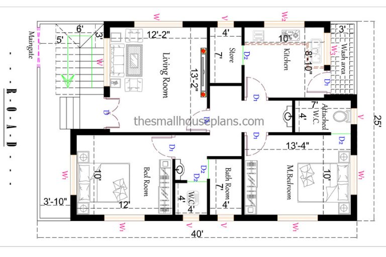 25*40 House Plan 2Bhk : Perfect Plan For 25 By 40 sq ft House