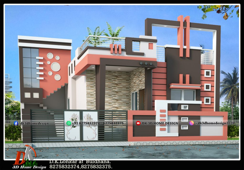 small house front design indian style