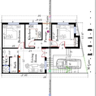 25*35 house plan with car parking